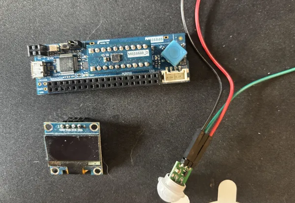 Desk Timer Tracker hardware on a desk